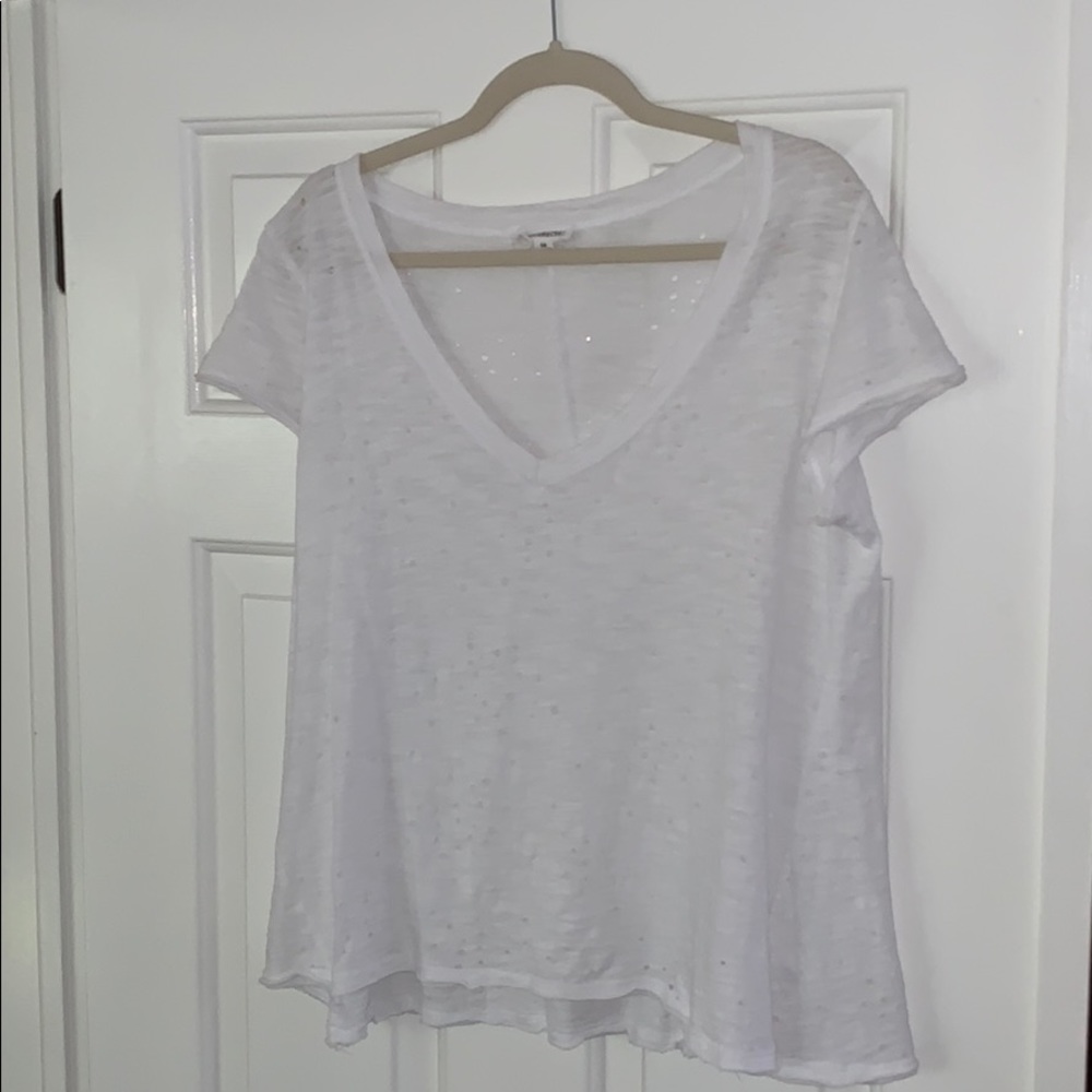Dance and Marvel distressed white T size Medium
